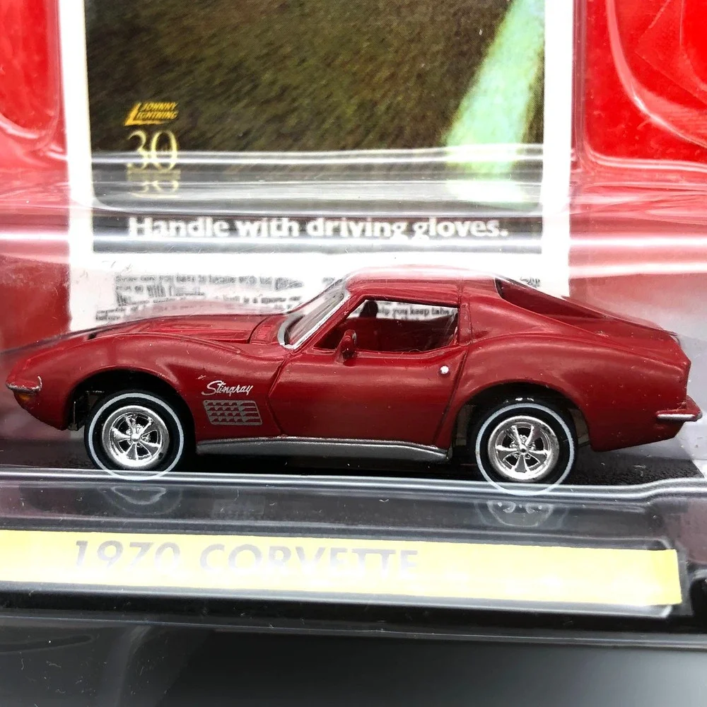 Johnny Lightning 30th Anniversary 1970 Corvette Stingray Diecast 1/64 Red Coin
